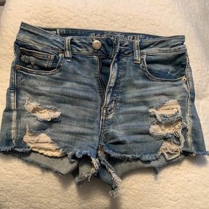 American Eagle hi-rise shortie shorts